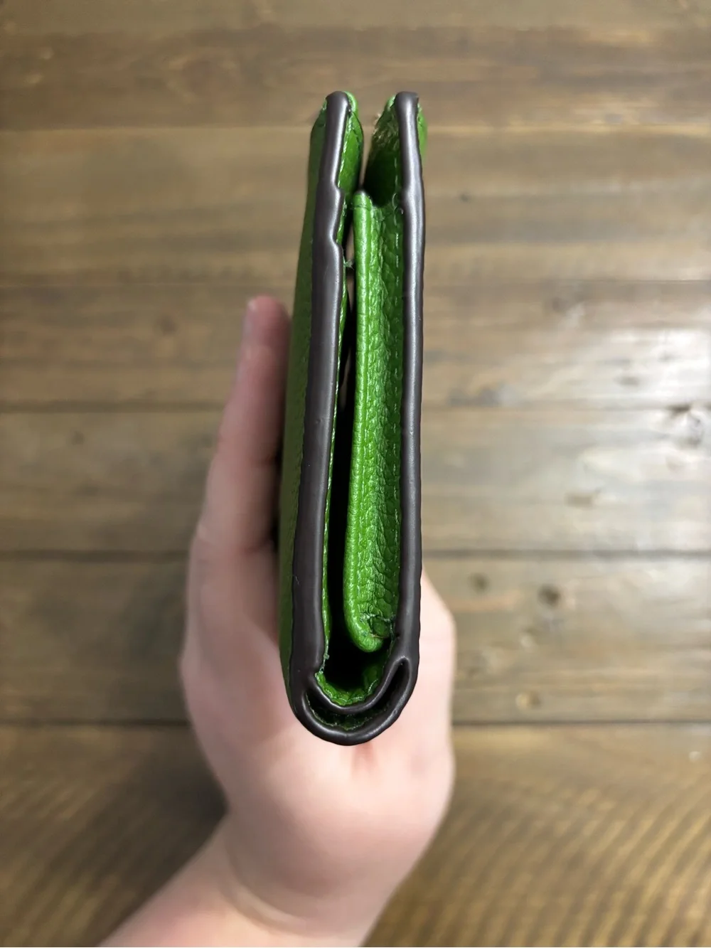 Michael Kors Adele Leather Smartphone Wallet in Green Pebbled Leather